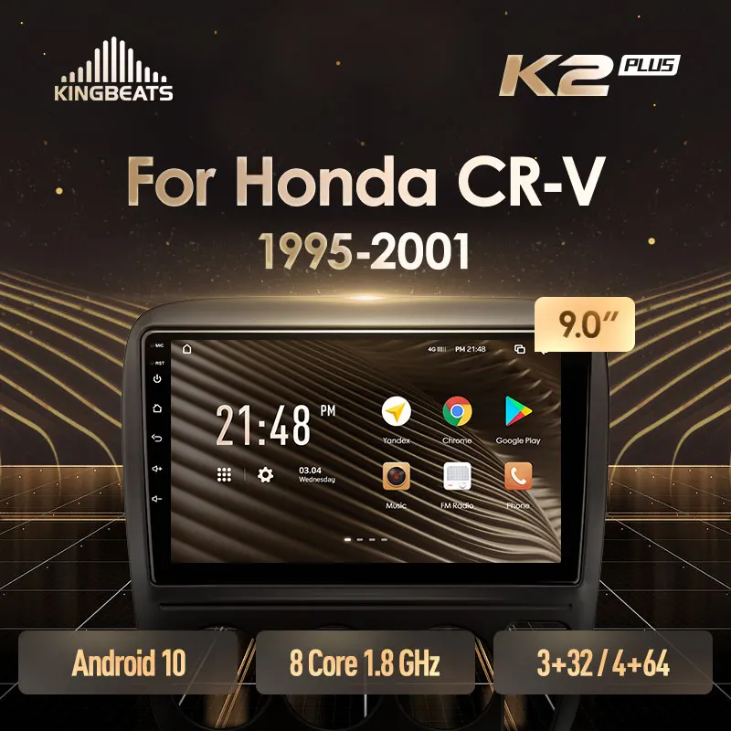 KingBeats штатное головное устройство For Honda CR-V CRV 1995 - 2001 GPS Android 10 автомагнитола на
