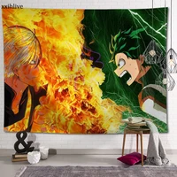 anime boku no hero academy tapestry customizable bohemian wall hanging room carpet hd tapestries art home decoration accessories