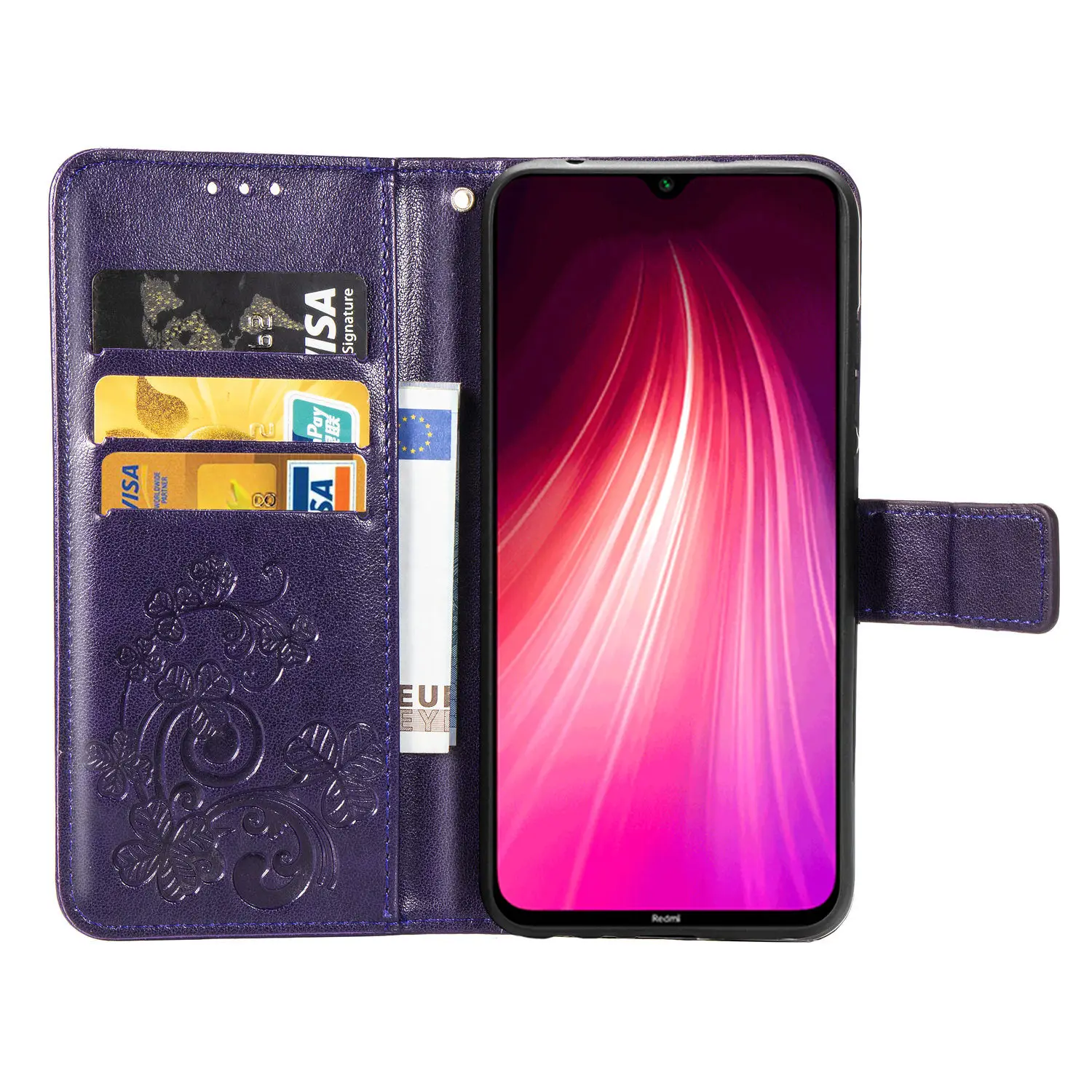Флип чехол для телефона Redmi 8A 7A 6A Note 9s 9 Pro кожаный кошелек с ремешком Xiaomi Mi A3 10 9A 8T 8 7