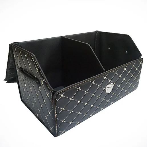 Цена Водонепроницаемый кожаный складной Водонепроницаемый моющийся роскошный Автомобильный багажник Универсальная коробка для хранения Орга...