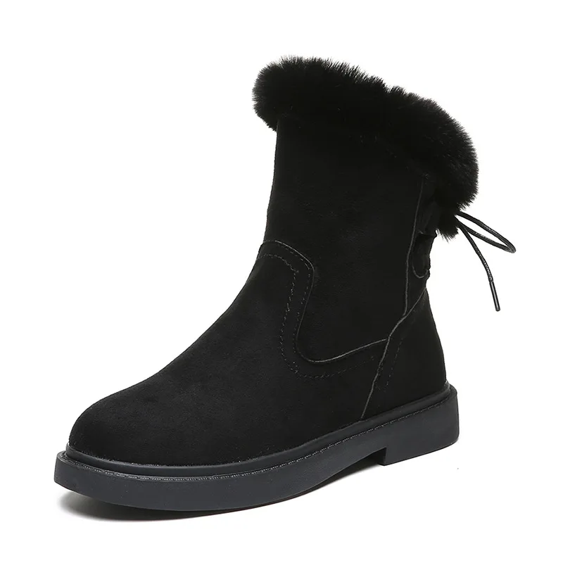 2019 г. новые зимние теплые женские ботинки модные повседневные бархатные