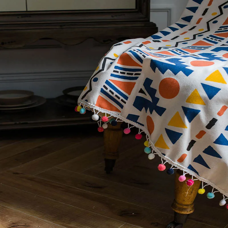 Занавески в богемском стиле с бахромой из хлопка и льна для гостиной спальни Оконное лечение Завершенные жалюзи.