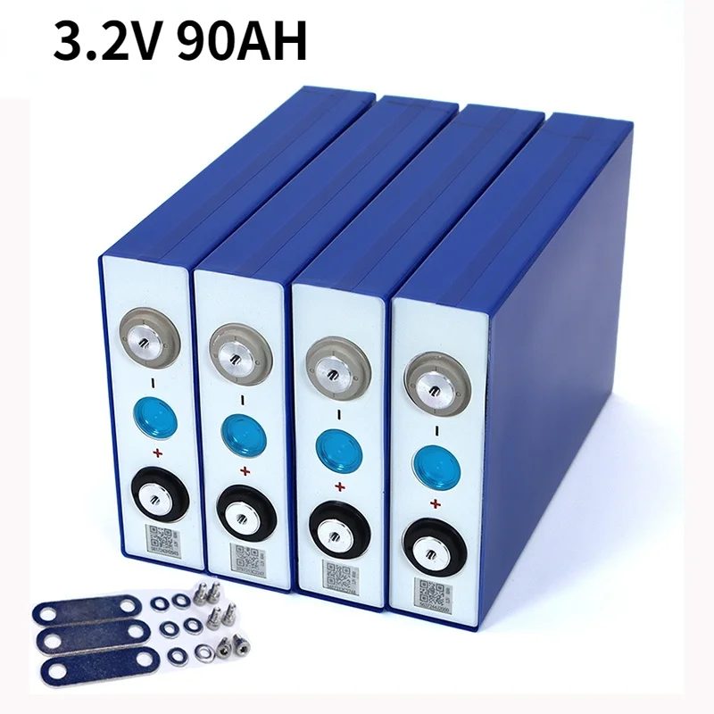 

4PCS 3.2V 90Ah LiFePO4 Battery Lithium phospha Large capacity 90000mAh 12V 24V 48V Motorcycle Electric Car motor batteries