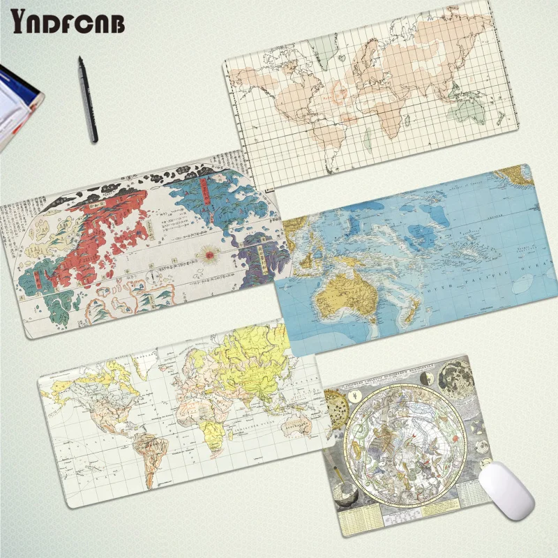 

YNDFCNB World Map Cool New Office Mice Gamer Soft Mouse Pad Size for Deak Mat for overwatch/cs go/world of warcraft