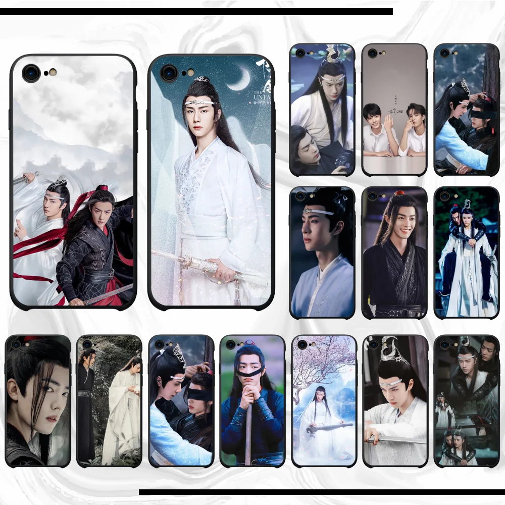 ChenQingLing в дикой Ван ибо XiaoZhan крышка черная мягкая чехол для телефона iphone7 8 7plus iphone