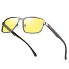 Роскошные брендовые дизайнерские солнцезащитные очки 2021, трендовые прямоугольные поляризационные солнцезащитные очки, мужские ретро солнцезащитные очки дневного и ночного видения для водителя