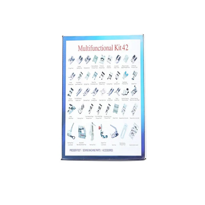 

Universal 42 Pcs Sewing Machine Feet Set Braiding/Blind Stitch/Darnign Foot Kit
