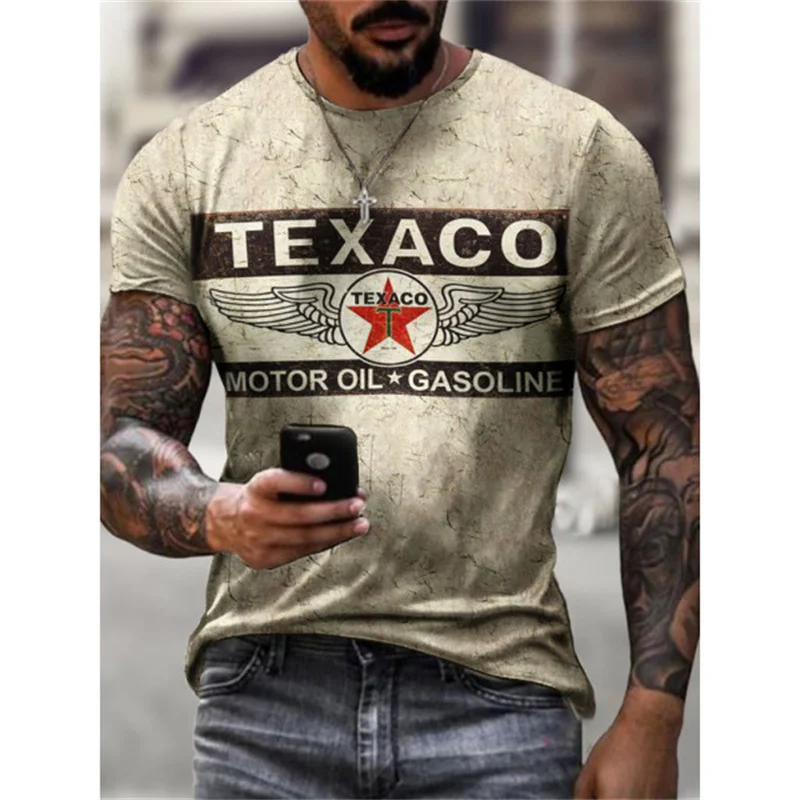 

Men's T-shirt Summer Men's Clothing Streetwear Round Neck T-shirt Fashion Five-pointed Star Print Short Sleeve T-shirt Top