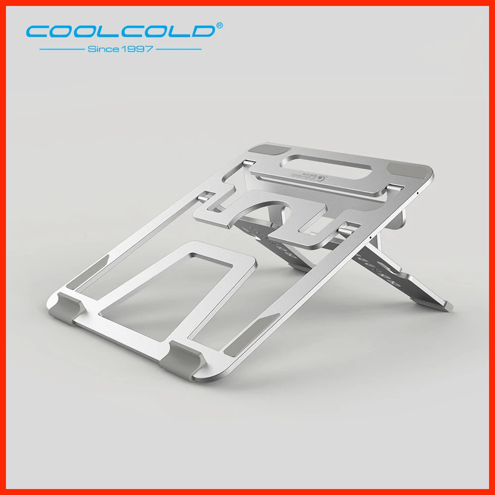 

Coolcold Folding Laptop Holder Stand Six Height Aluminum Alloy Invisible Laptop Stand For 11-14inch Notebook MacBook