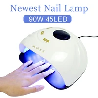 90w uv led nail lamp for manicure nail dryer with 45pcs leds lcd display lamp for gel polish drying lamp for manicure gel dry