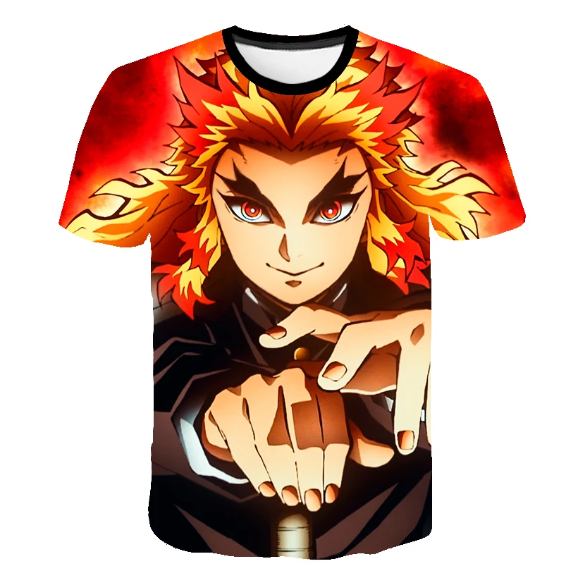

Demon Slayer Kimetsu No Yaiba Men's tshirt female clothes 2021 plus size vintage aesthetic t-shirt streetwear Boys tees