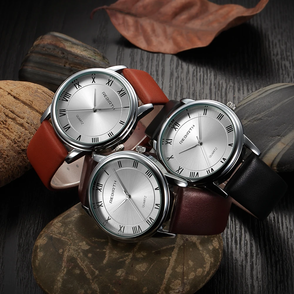 Часы наручные REBIRTH женские кварцевые Оригинальные Модные Винтажные простые в
