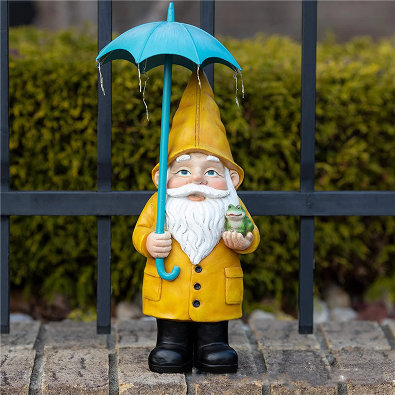 

Hot Old man with Umbrella Ornaments Luminous Resin Crafts Suitable for Outtdoor Indoor Decoration N66