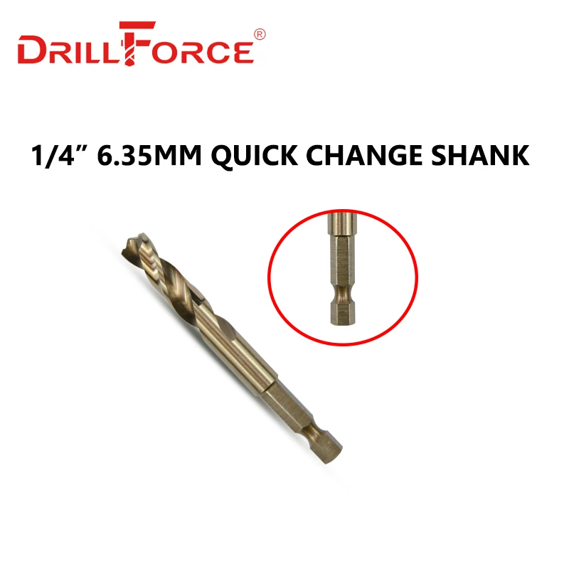 Кобальтовые сверла Drillforce M35 Быстросменные насадки из быстрорежущей стали 2 мм-13