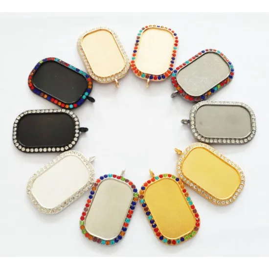 

100PCS OVAL TRAY Charms for Women DIY Necklace Crafts T11