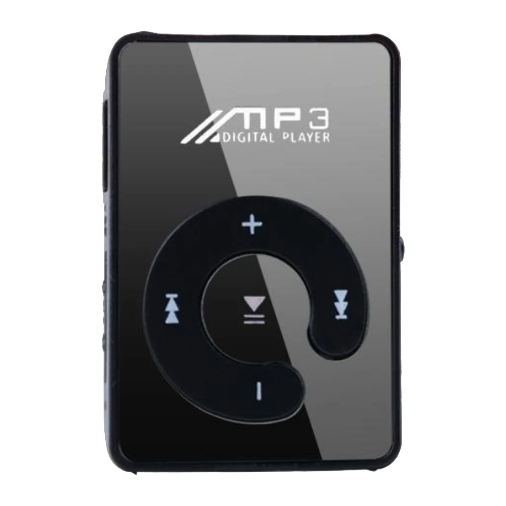 Black Модный портативный мини MP3 плеер с зажимом, поддержка 8 ГБ, MicroSD TF, кардслик, стильный дизайн, спортивный зеркальный портативный MP3 плеер, мини - Цвет: Black
