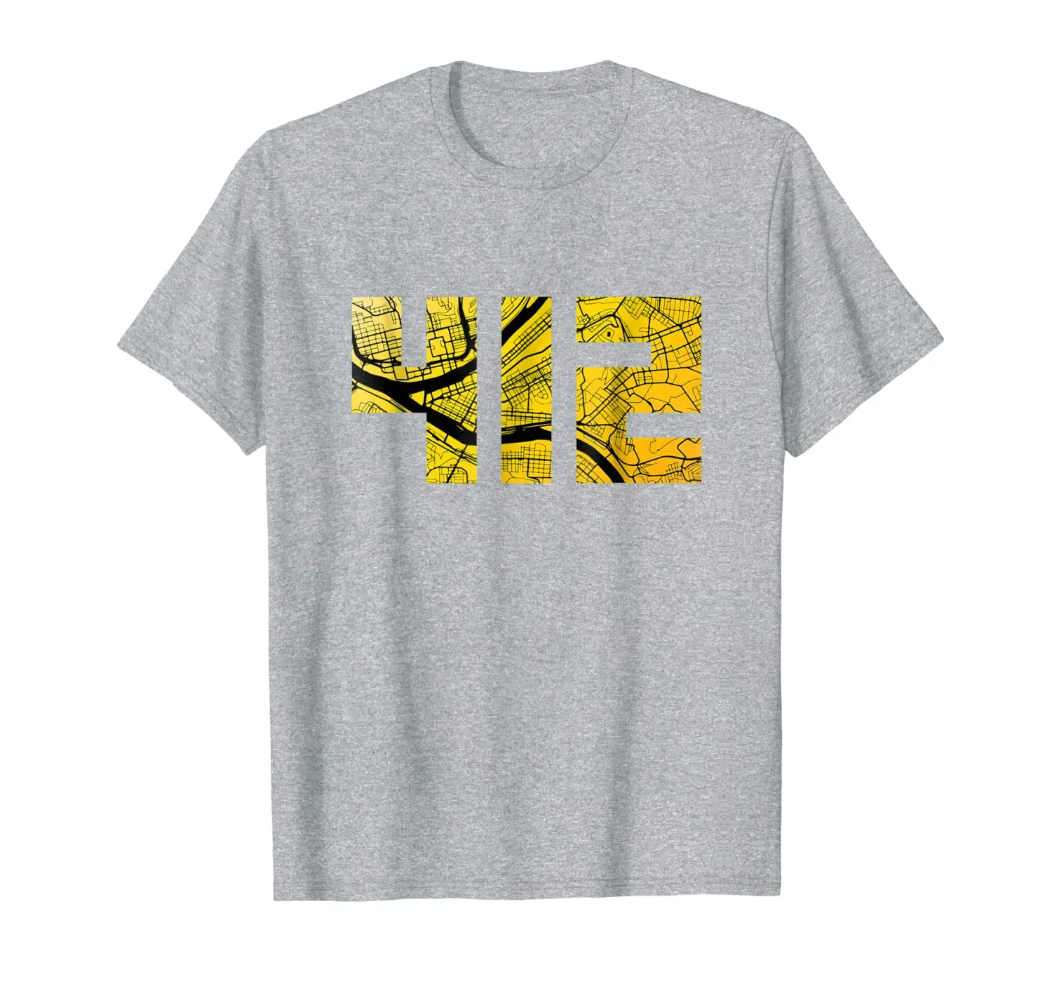 

412 Pittsburgh Map T-Shirt