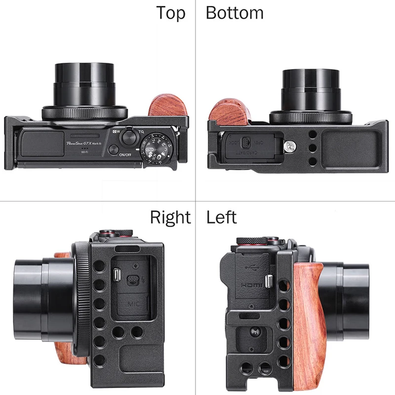 Для Canon G7X Mark III клетка с деревянной ручкой металлическая для камеры MarkIII