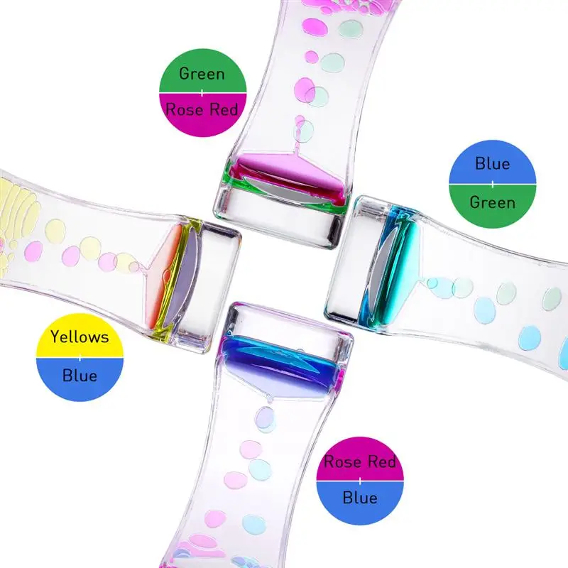 4 шт. двойной Цвета часы масла жидкости движения пузырь таймер с милое тонкой