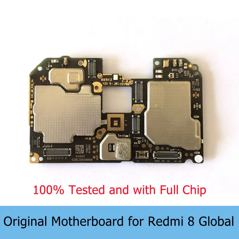 Разблокированная материнская плата для Redmi 8 Global 100% оригинальная с полными чипами