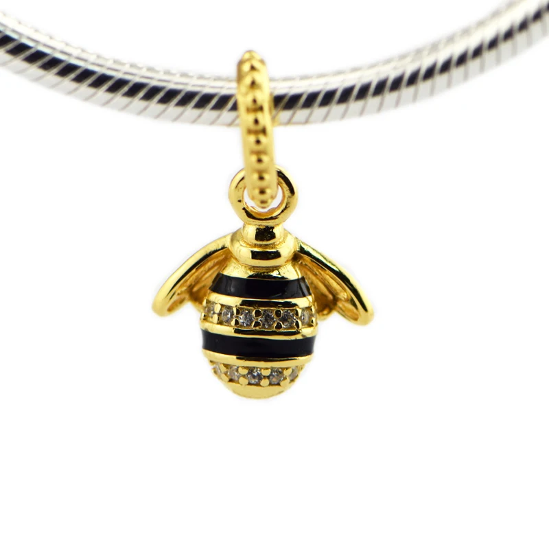 Кулон QANDOCCI Queen Bee с черной эмалью и прозрачным фианитом сделай сам подходит для