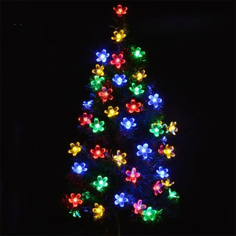 10 м 100LED гирлянда цветок светодиодная Сказочный Кристалл вишневый цвет украшение