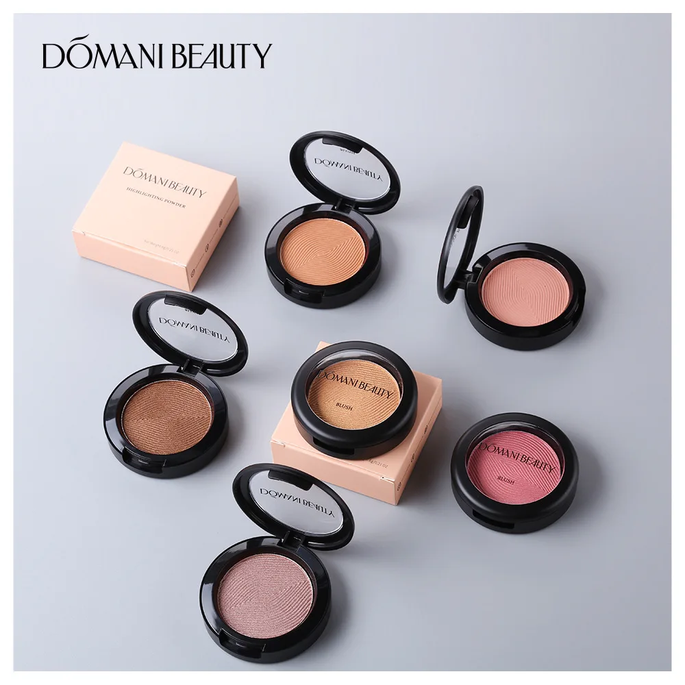DOMANI Румяна Палитра щек лица минеральный пигмент Пудра брозер Косметика стойкий