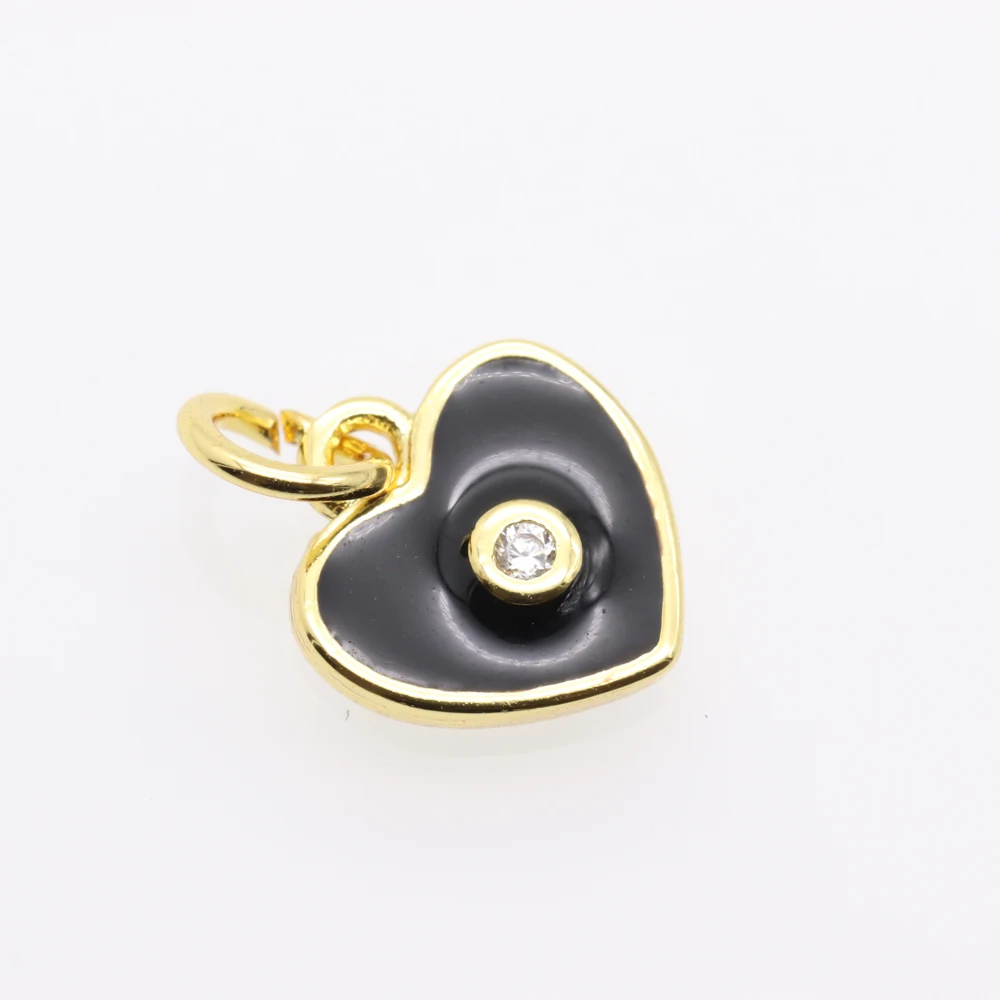 10 шт./упак. Премиум Золотое любовное сердце Цепочки и ожерелья с подвесками для