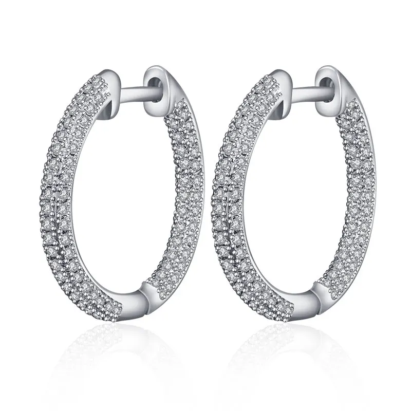 silver MAIKALE, винтажные круглые CZ серьги-гвоздики для женщин, циркониевые серьги, кубический цирконий, золото, серебро, корейская мода, ювелирное изделие, подарок - Окраска металла: silver