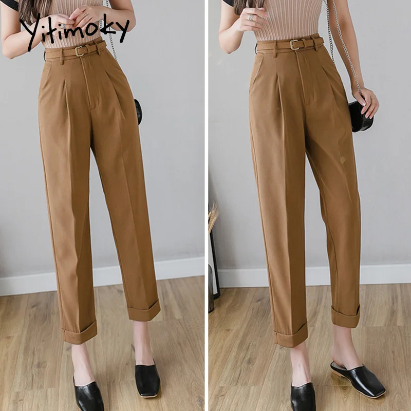 Yitimoky женские костюмы костюм брюки для женщин 2020 размера плюс офисные однотонные