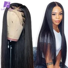 Прозрачные парики из человеческих волос HD 13x 6 на сетке спереди, бразильские волосы Remy, парик шелковистые прямые, парик плотности 250% для черных женщин, luffywig