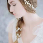 Мягкий и нежный свадебный головной убор женская ночная рубашка платье ночнушка из искусственного жемчуга повязка с цветком головная повязка, модная свадьбы ручной гирлянда для девочек