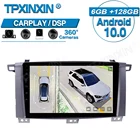 Автомобильный радиоприемник для Toyota Land Cruiser 2007, Android, 360 HD, автомобильная камера с объемным обзором, Автомобильный мультимедийный плеер, стерео радио, GPS-навигация