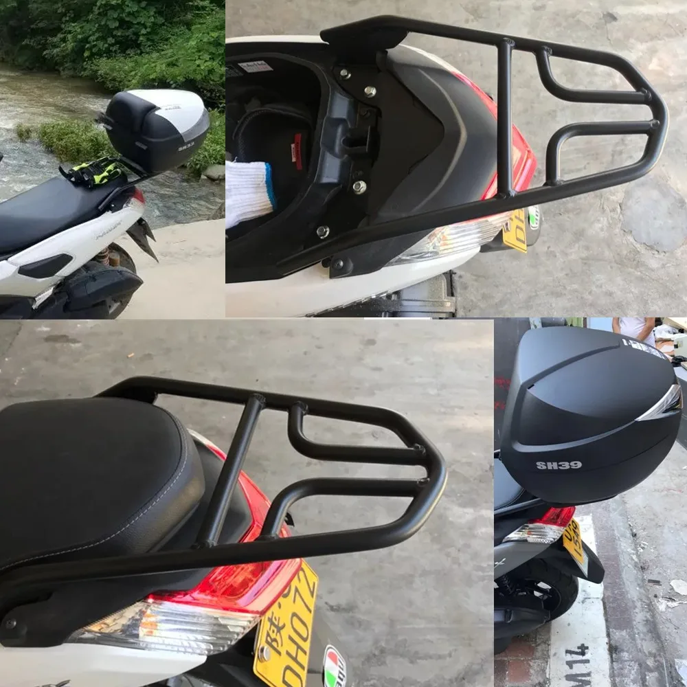 Задний кронштейн для мотоцикла черный задний багажник верхняя коробка Yamaha Nmax 155