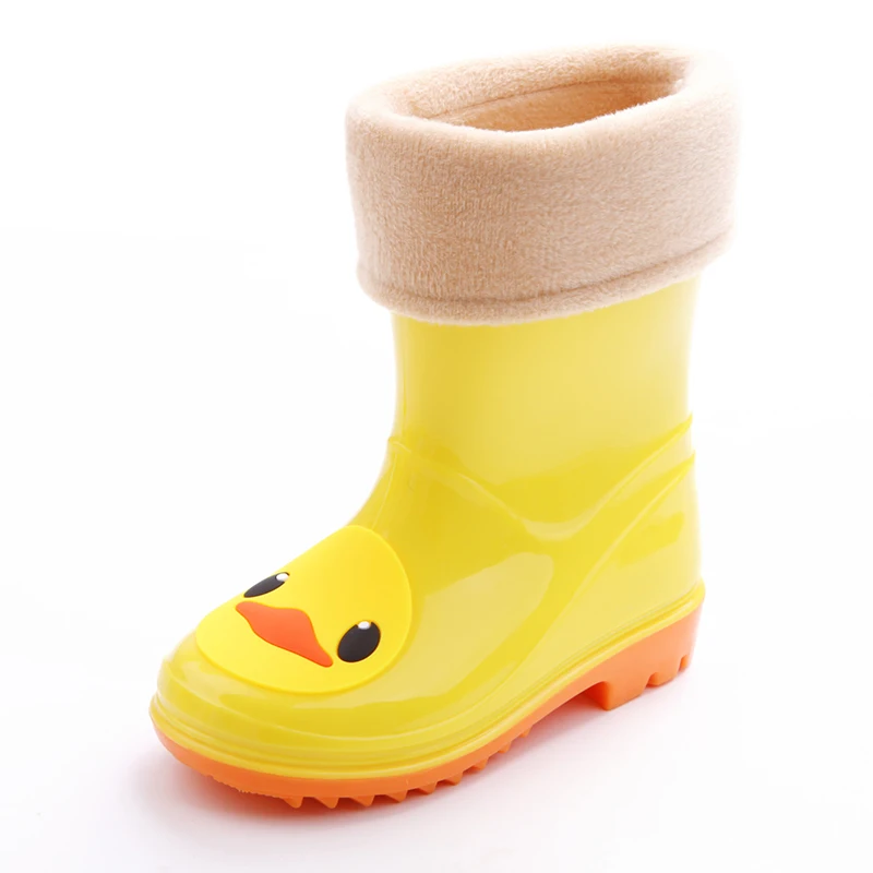 Yellow with Socks DRIPDROP Резиновые сапоги для девочек | Резиновые сапоги для мальчиков | Ботинки для мальчиков | Детские резиновые сапоги - Цвет: Yellow with Socks