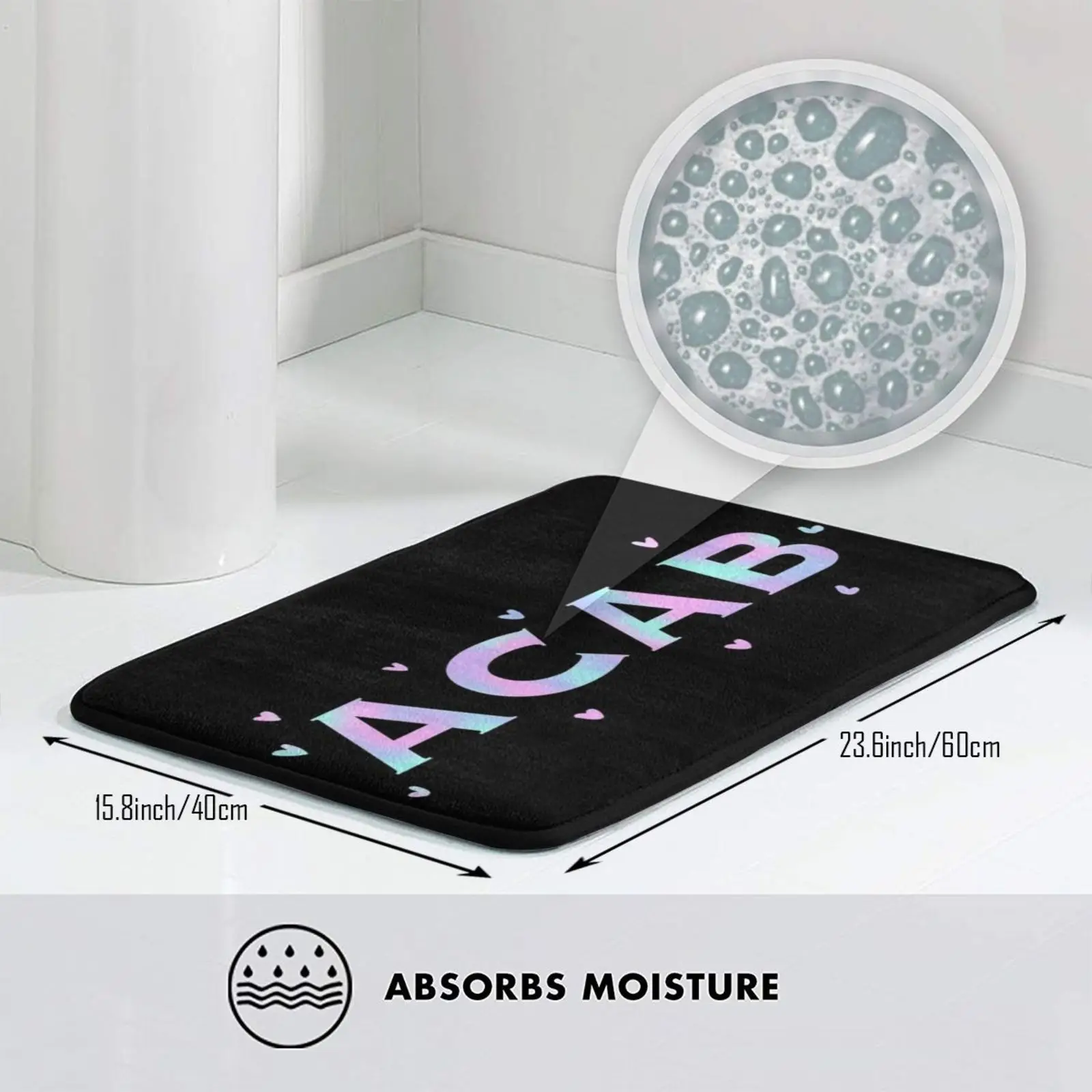 Коврик для входной двери в готическом стиле нескользящий