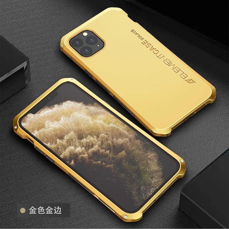Металлический Алюминиевый Чехол Bumber для iphone 11, чехол-гибрид, задняя крышка из поликарбоната для iphone 11 pro max, чехол, противоударный чехол, Fundas