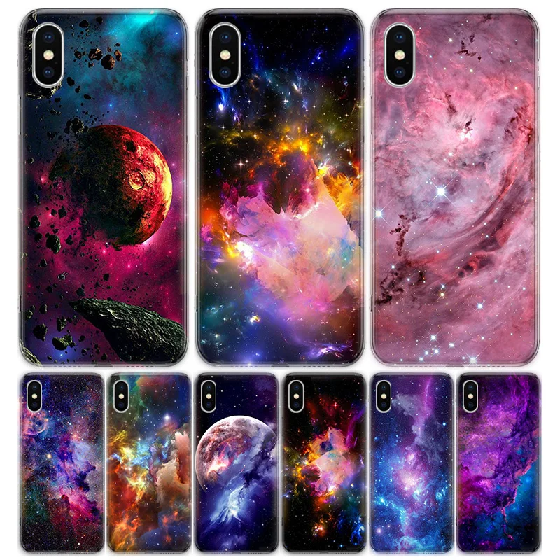 Роскошный чехол для телефона с космическими планетами и звездами iPhone 11 5 5s SE 6 6s 7 8