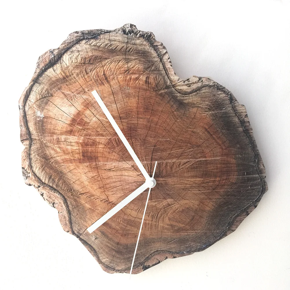

Wooden Wall Clock for Living Room Decor Digital Battery Operated 12 Inch Silent Clock
