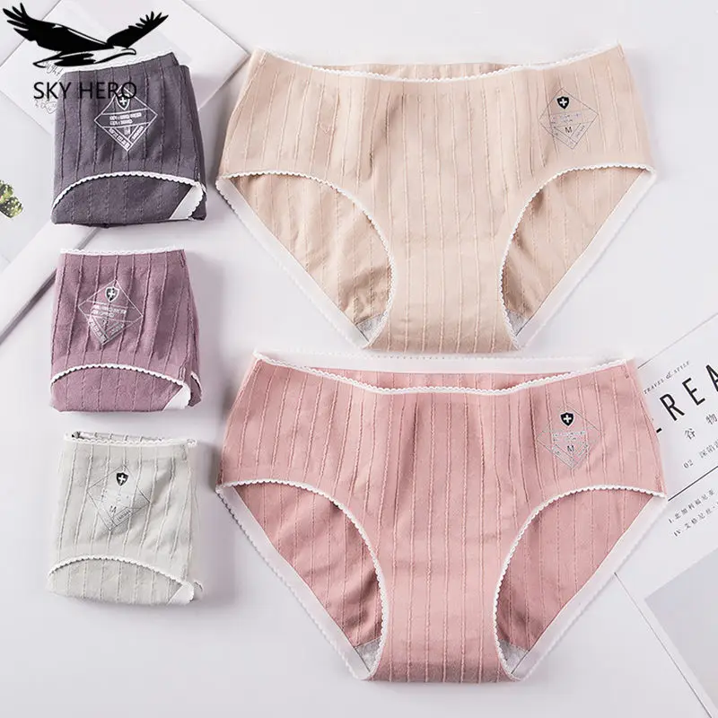 3 шт./лот женские трусики сексуальное хлопковое нижнее белье Симпатичные