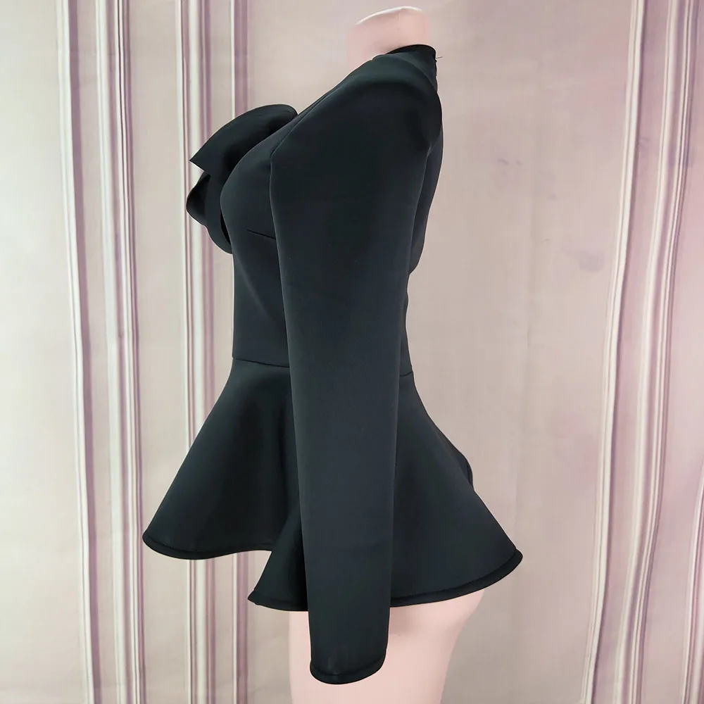 Женская блузка с длинным рукавом в африканском стиле круглым вырезом цветочным