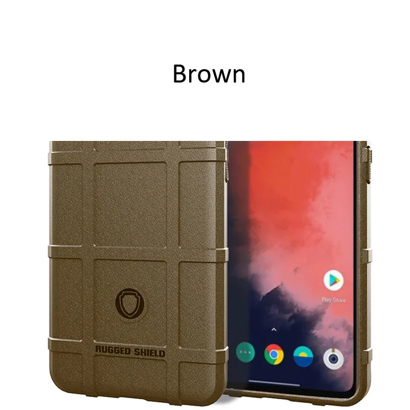 Brown Прочный защитный чехол для Oneplus 7T Pro 7 6T защитный чехол с защитой от падения - Цвет: Brown