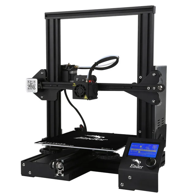 CREALITY 3d принтер Ender-3/Ender-3X улучшенное закаленное стекло опционально, V-slot Resume power Failed Printing DIY KIT Hotbed - Цвет: Черный
