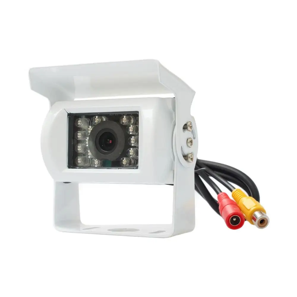 DIYKIT 7" Mirror Monitor Car Waterproof IR Night Vision CCD Rear View Camera White for Truck Caravan Bus Van 1V2 | Автомобили и