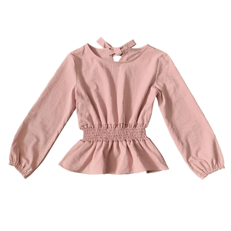 

Cotton Linen Girls Shirts Tops Toddler Children Long Sleeve Casual Girl Blouses Shirt Teenager Autumn Back To School Clothing
