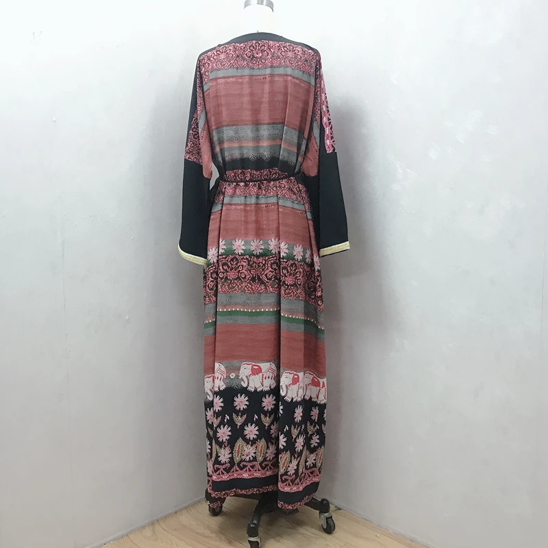 

F893Muslim Dress Fashion Women Abayas for Women Robe Arabic Dubai Musulman De Mode Caftan Marocain Modest Islamic Clothing