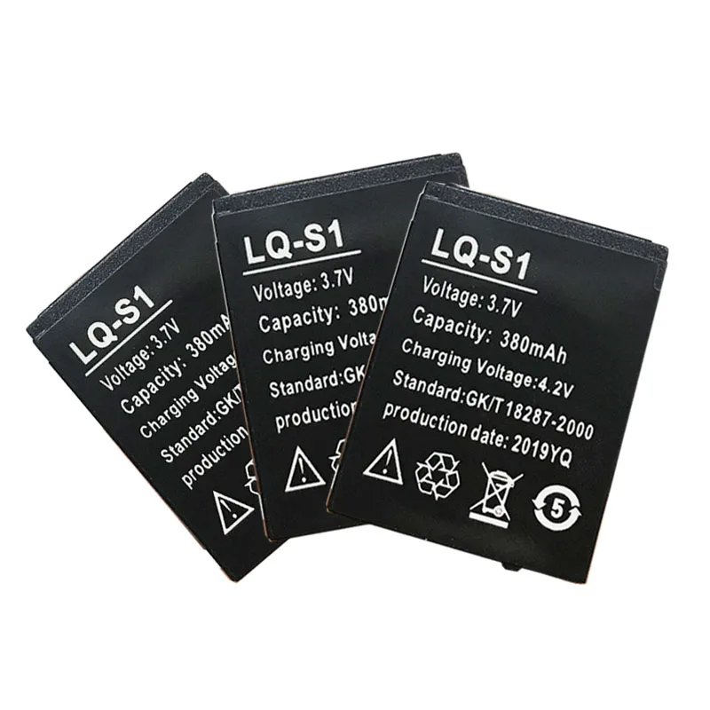 New LQ-S1 3.7V rechargeable battery 380mAh for smart watch fashion meter QW09 DZ09 A1 W8 X6 V8 lithium | Электроника