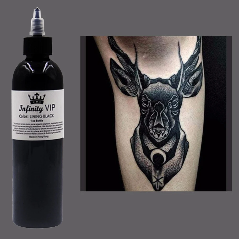 Оригинальные чернила для татуировок большая емкость профессиональные черные 249