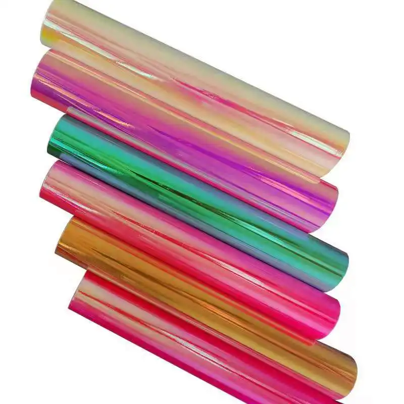 QHF 15 шт. Перманентная голографическая поделка виниловая цветная клейкая пленка