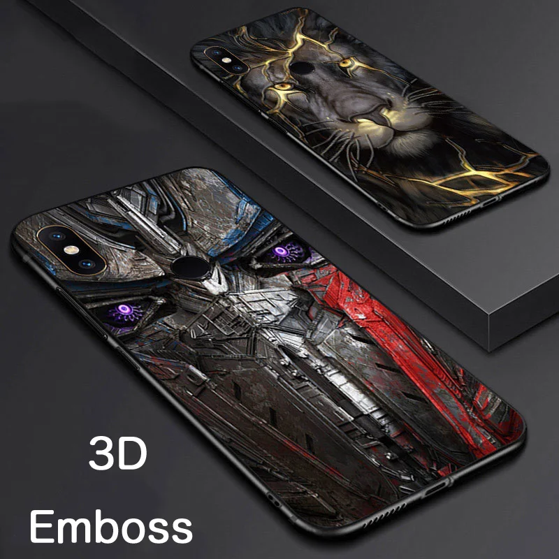mi8 mix3 mix2s Case Chinese dragon lion Wolf world Tempered glass Cover Shock-Proof case For Xiaomi MI MIX 3 2S mi 8 |